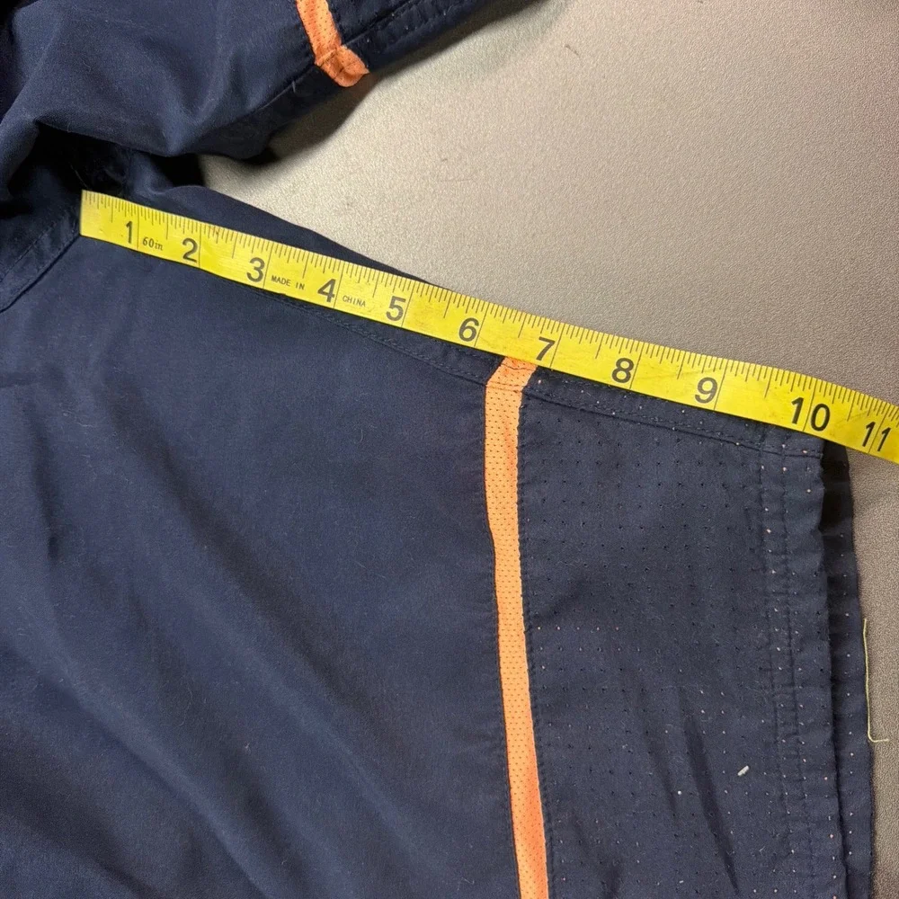 Nike Men's Swim Trunks Navy Orange Lined Drawstring Shorts Size Small S